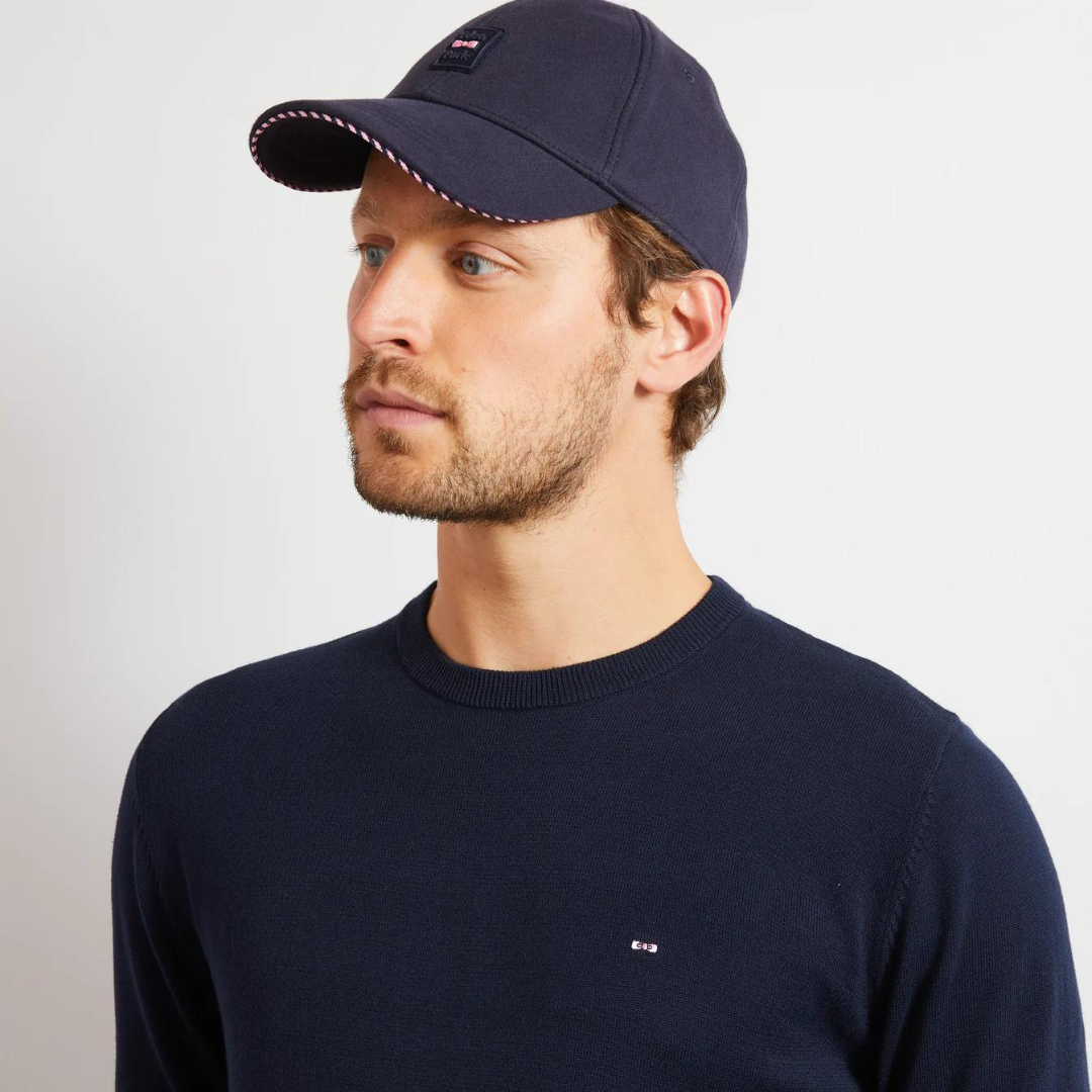 Eden Park Navy Round Neck Knit Jumper