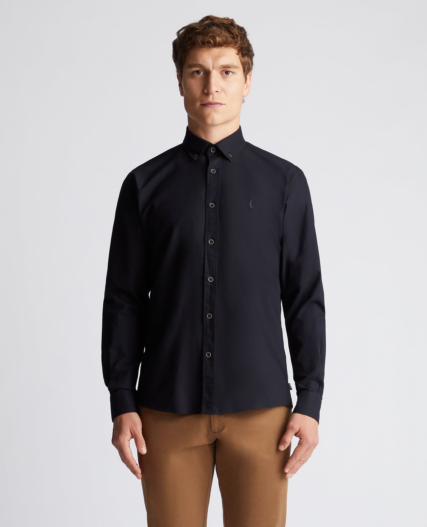 Remus Uomo Black Oxford Cotton Shirt