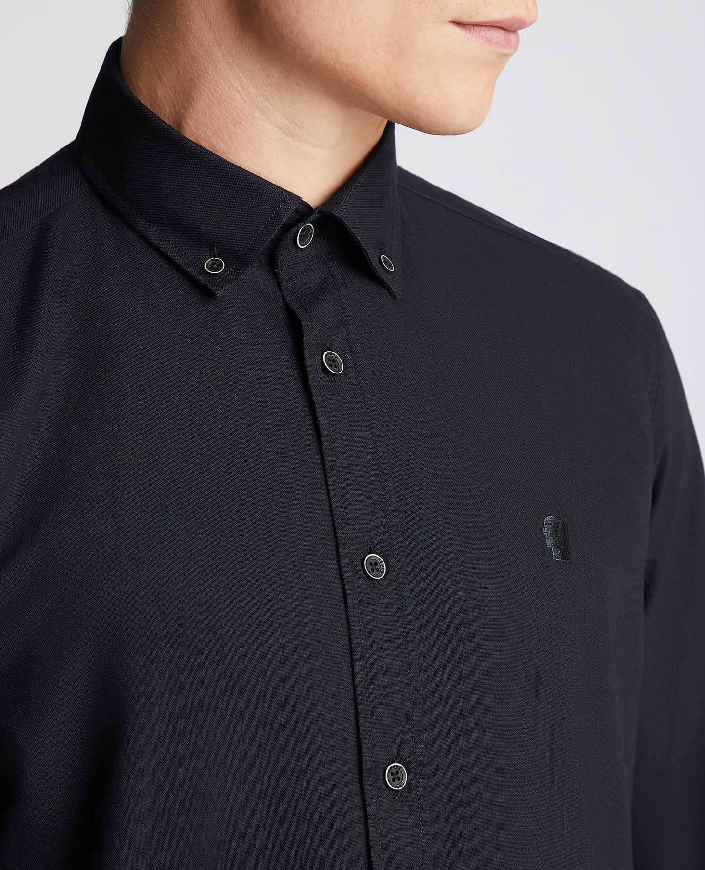 Remus Uomo Black Oxford Cotton Shirt
