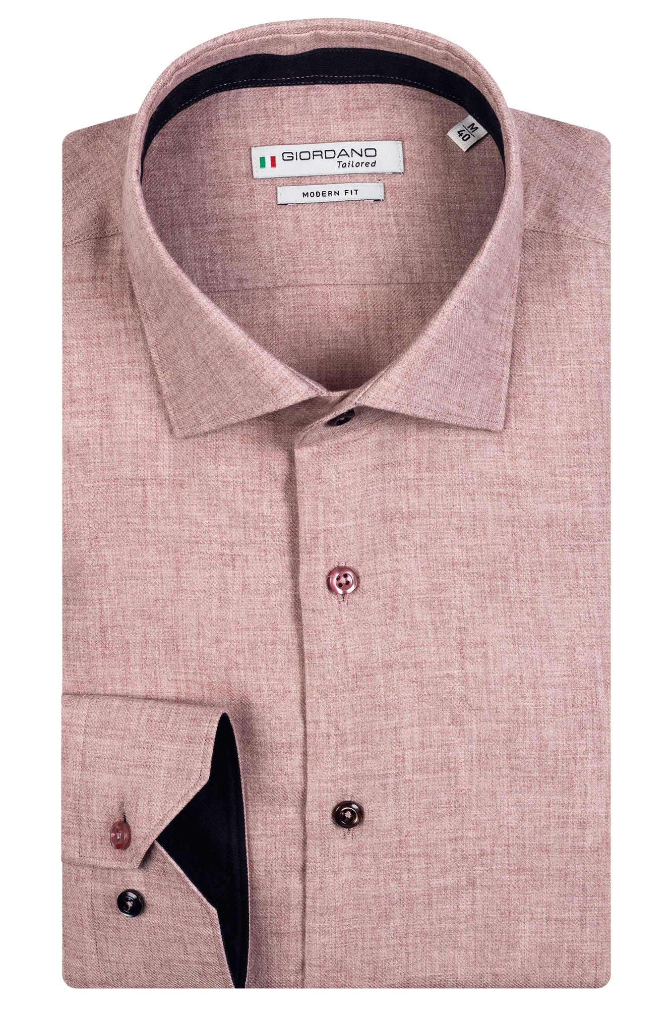 Giordano Pink Melange Cotton Shirt StylishGuy Menswear Giordano Pink Melange Cotton Shirt StylishGuy Menswear