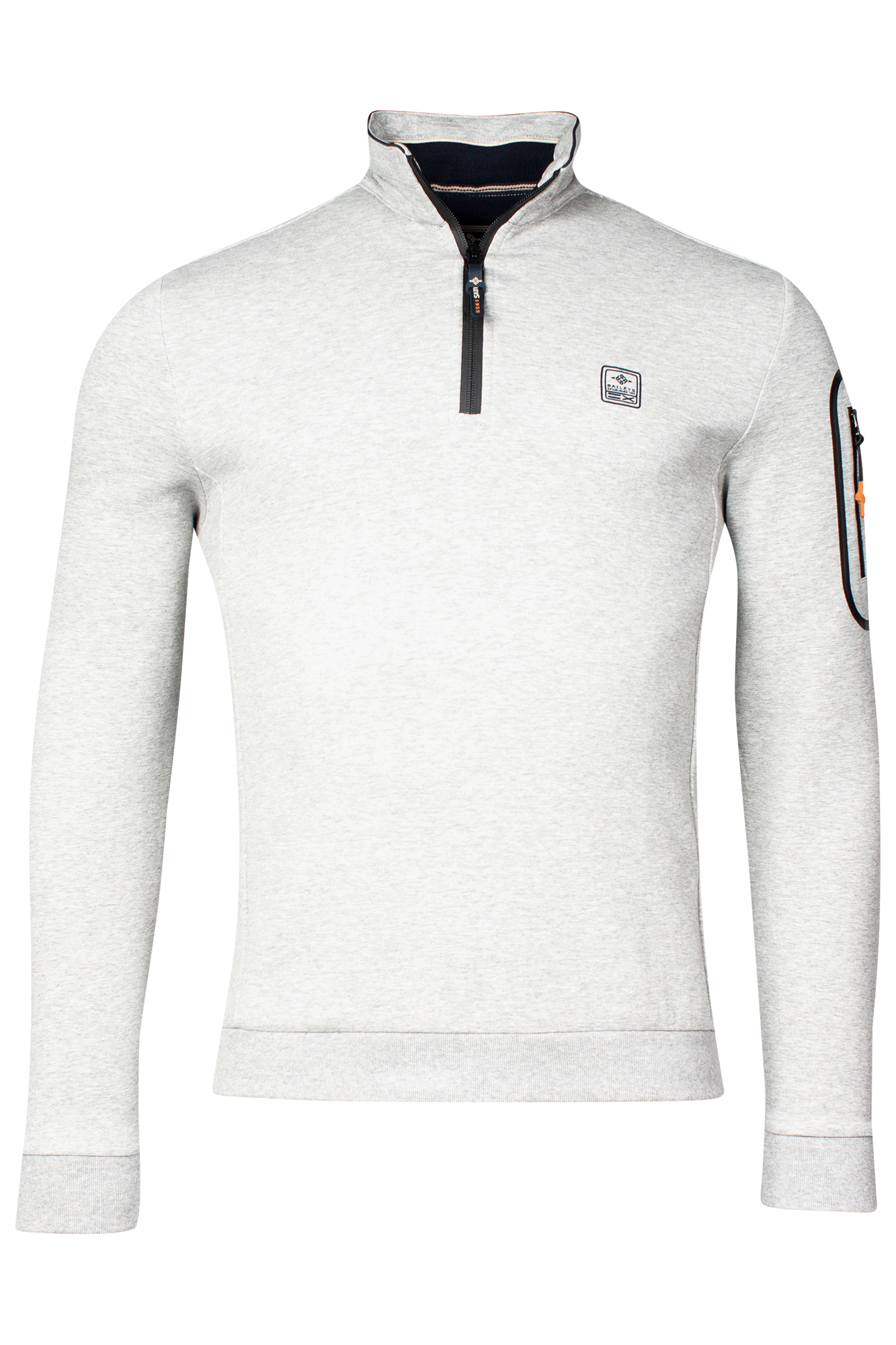 Baileys Light Grey Half Zip Jumper StylishGuy Menswear