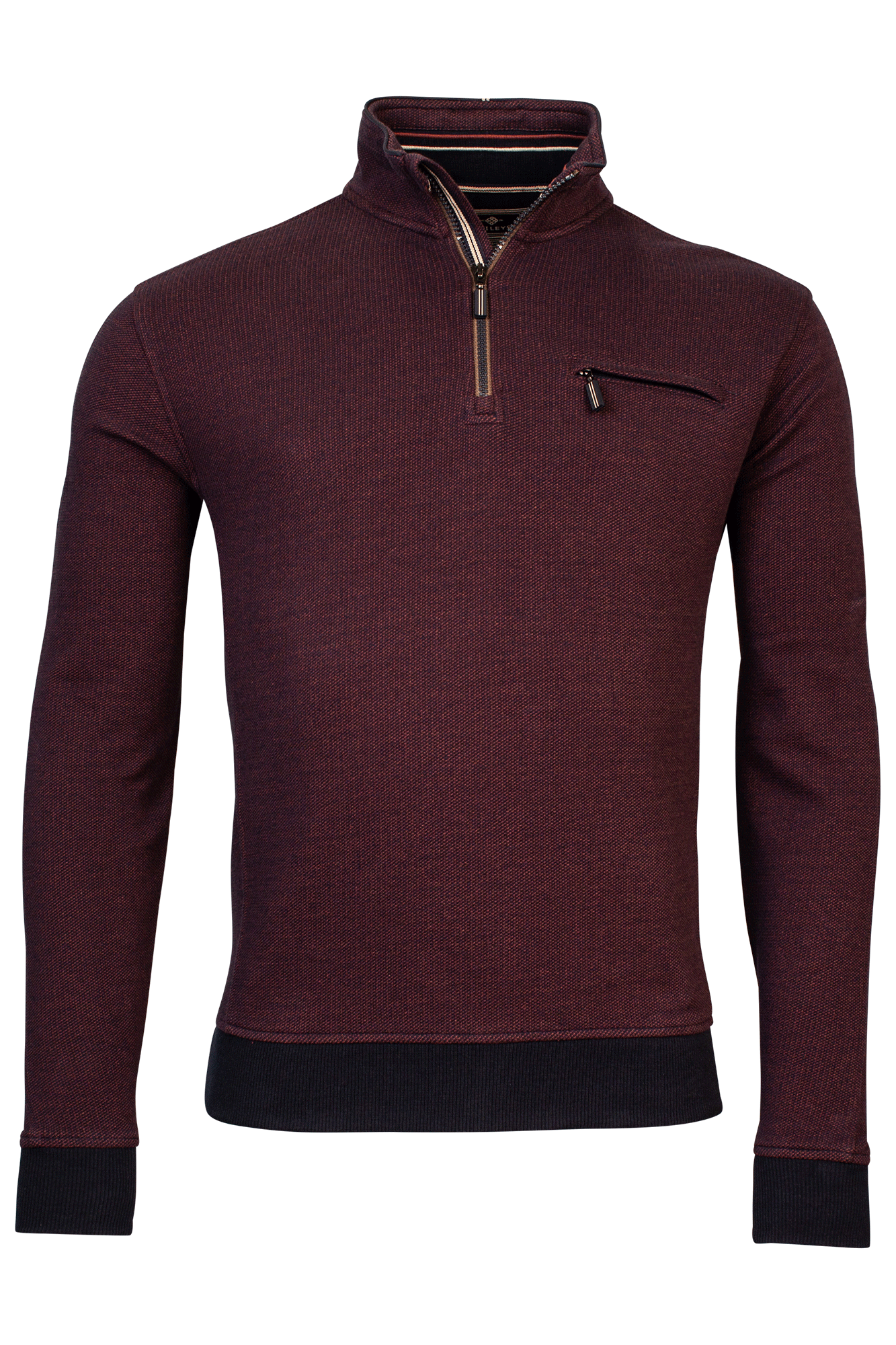 Burgundy half zip clearance jumper