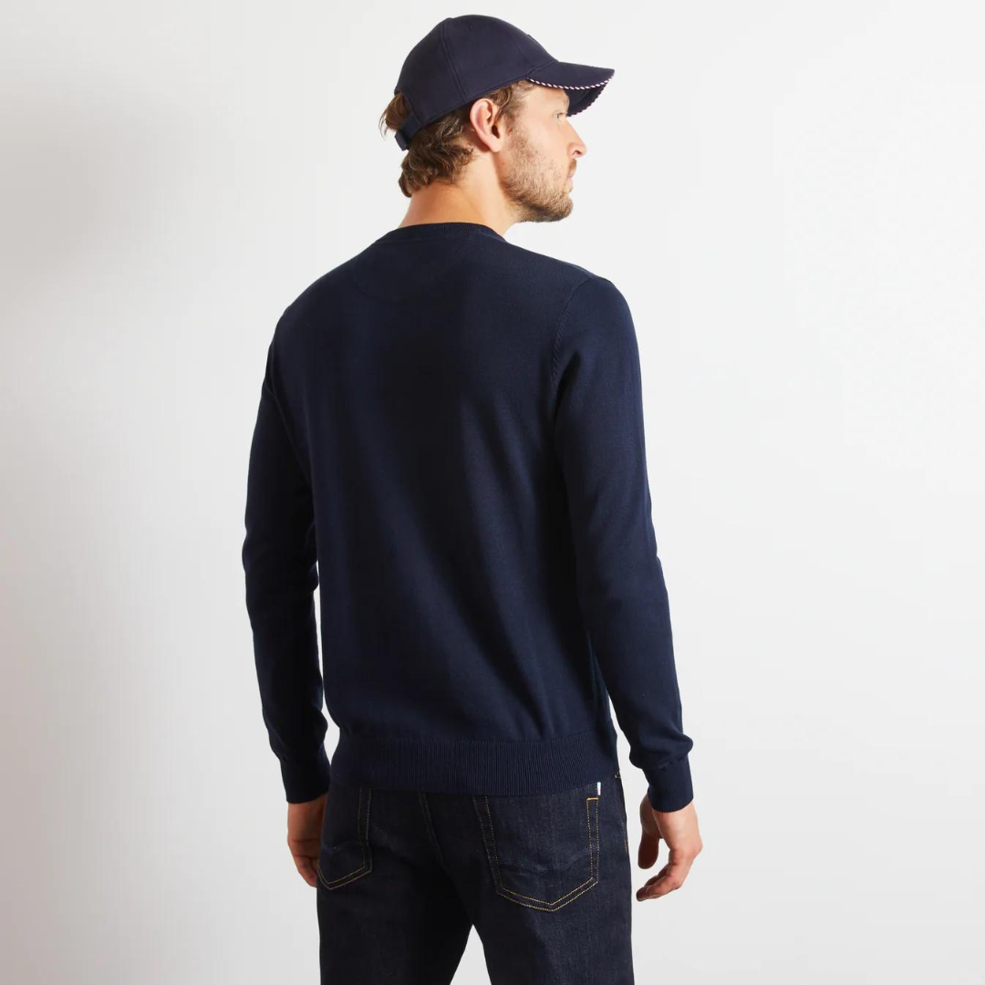 Eden Park Navy Round Neck Knit Jumper
