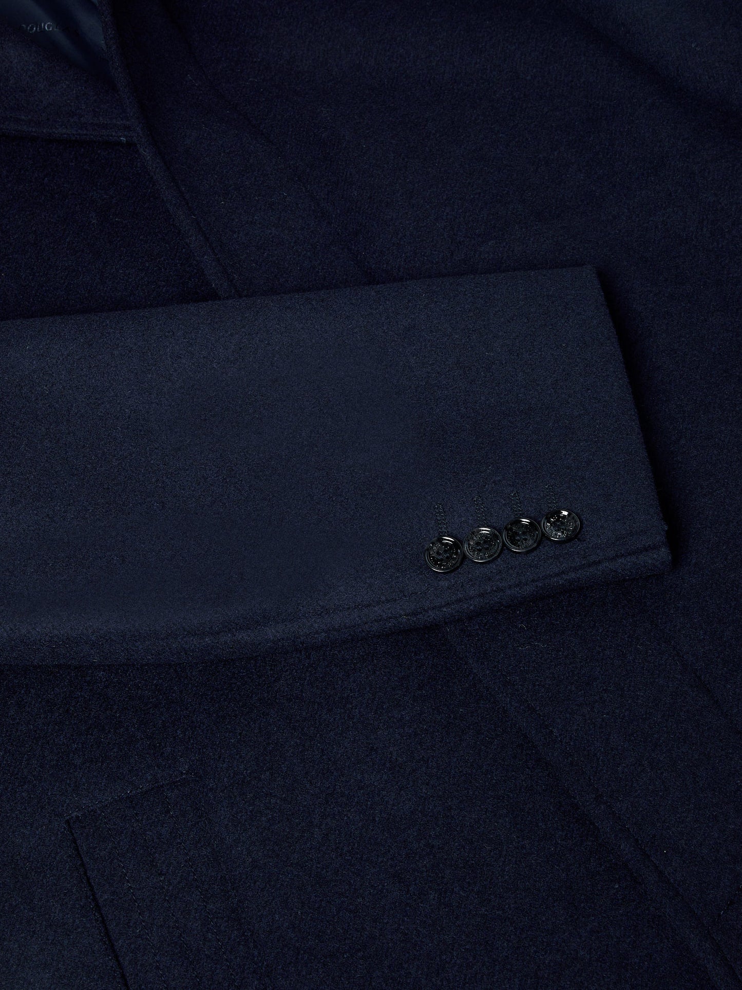 DG Navy Tailored Wool & Cashmere Coat