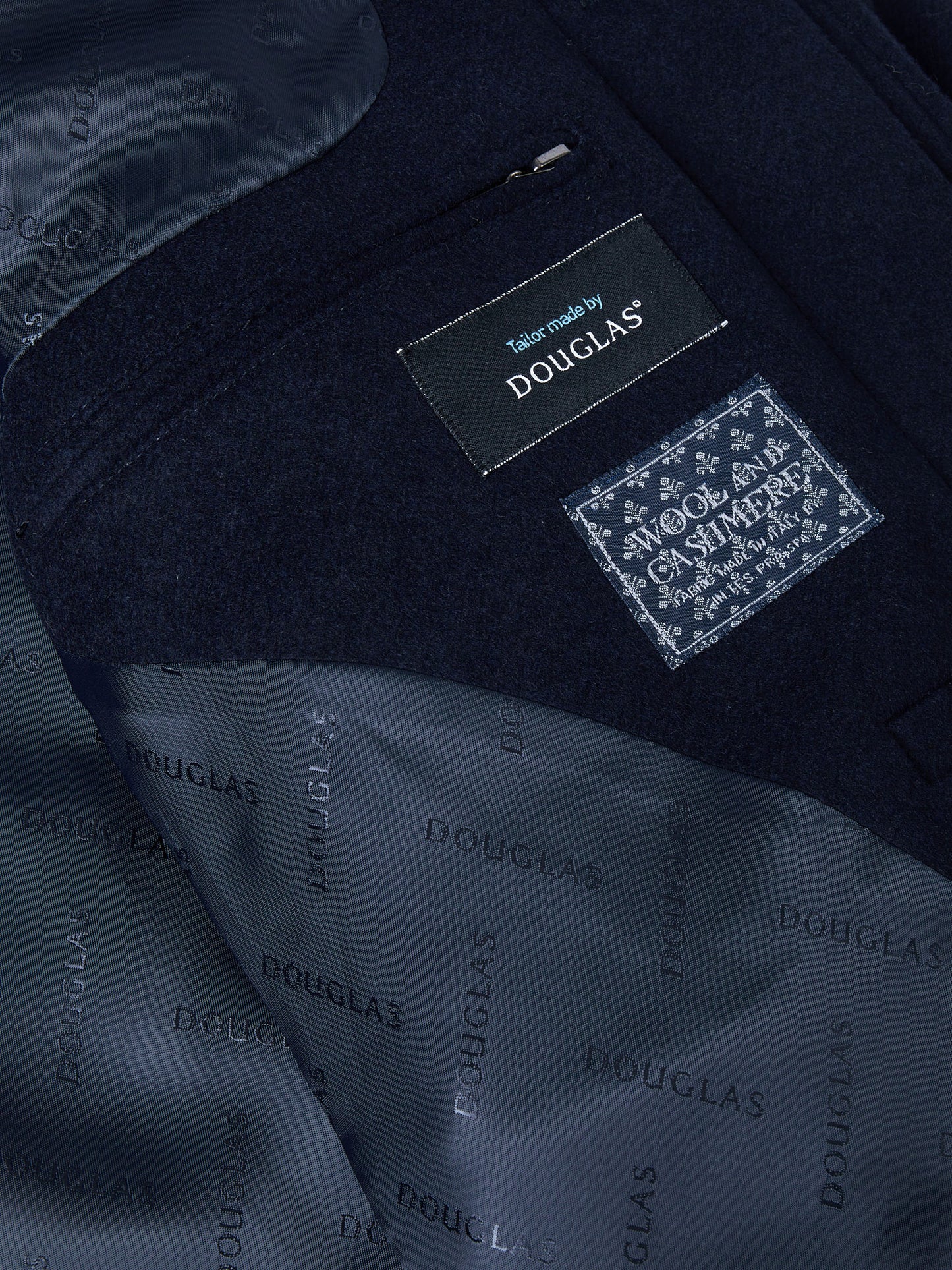 DG Navy Tailored Wool & Cashmere Coat