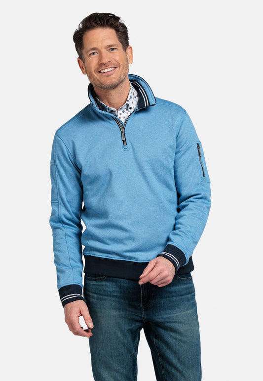 Baileys Light Blue Half Zip Jumper