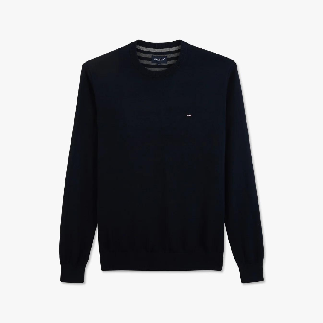Eden Park Navy Round Neck Knit Jumper