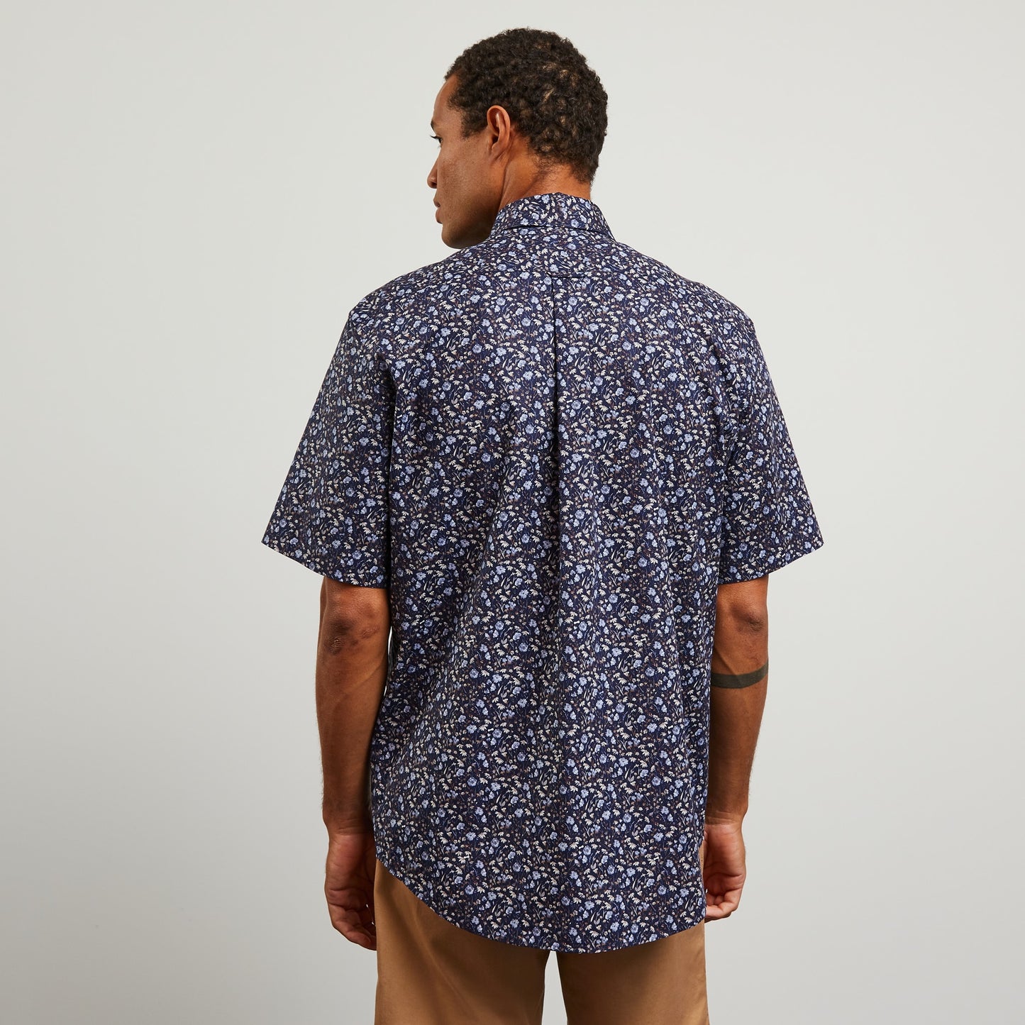 Eden Park Navy Short Sleeve Floral Shirt