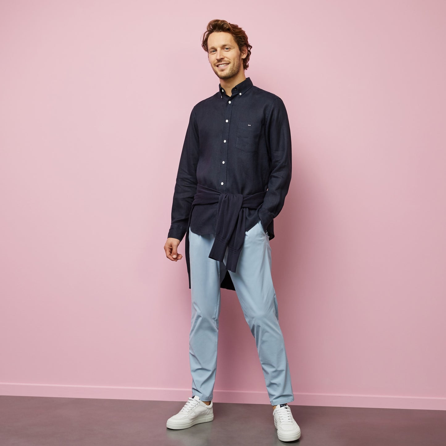 Eden Park Navy Linen Shirt