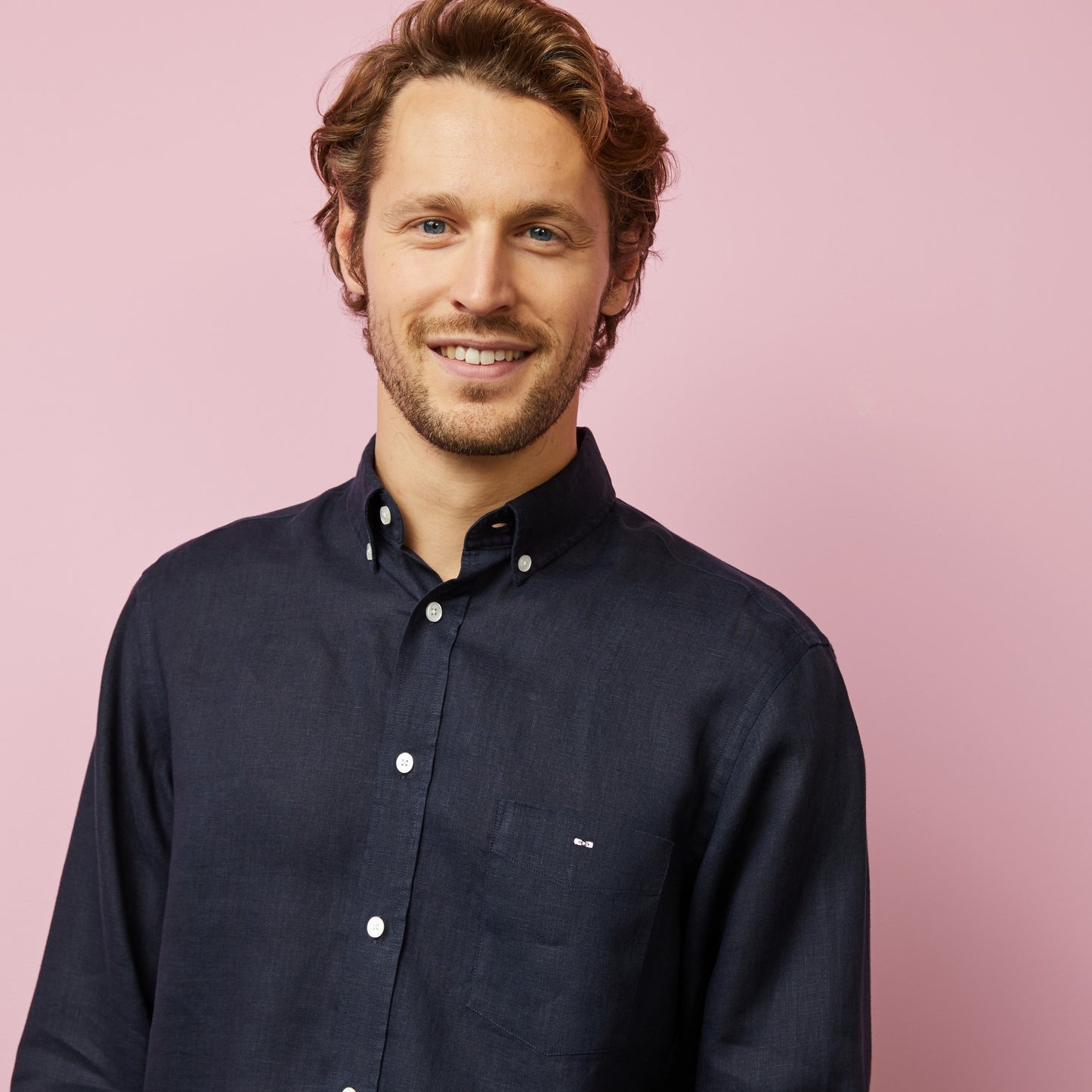 Eden Park Navy Linen Shirt