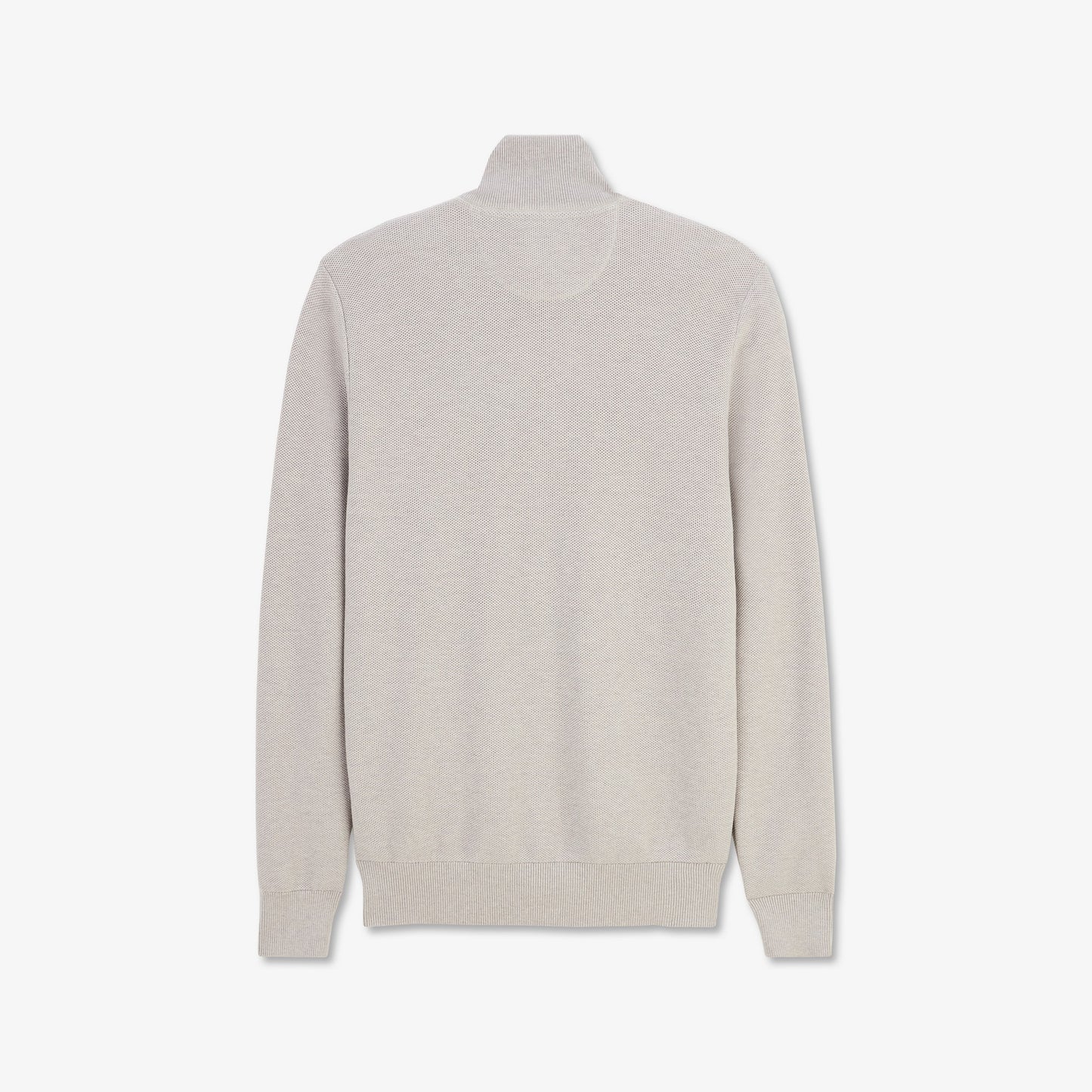 Eden Park Grey Seed Stitch Full-Zip Jumper