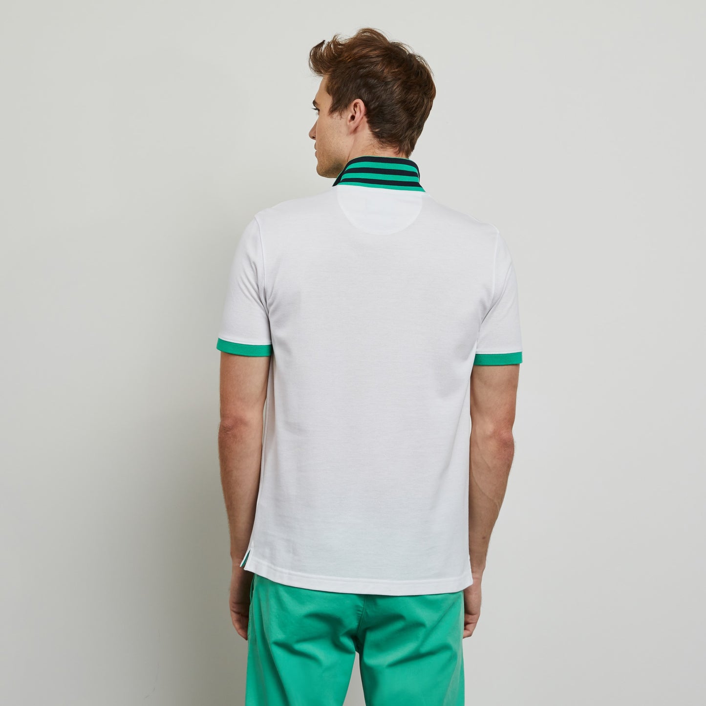 Eden Park White Pima Cotton Polo