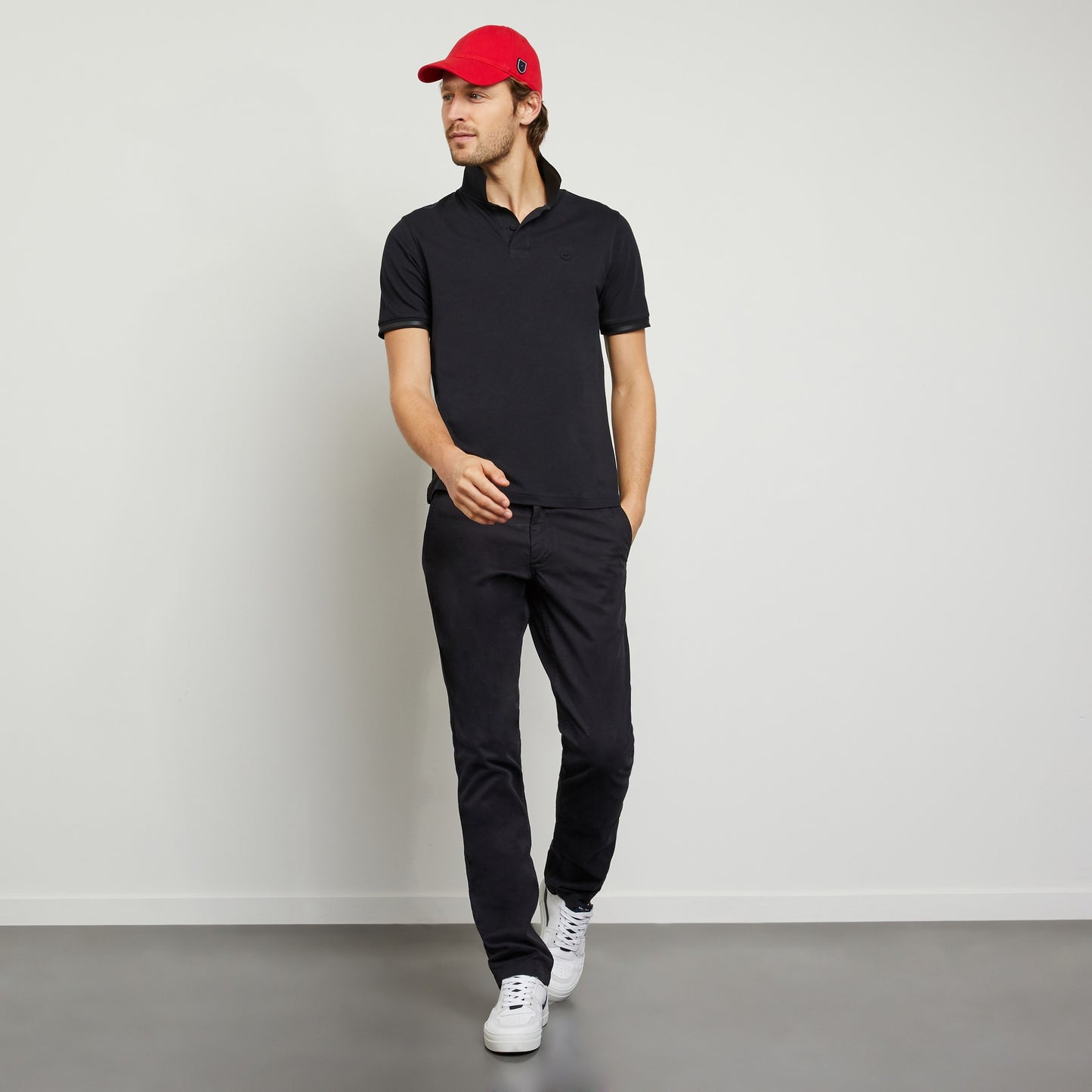 Eden Park Black Rugby Stretch Cotton Polo