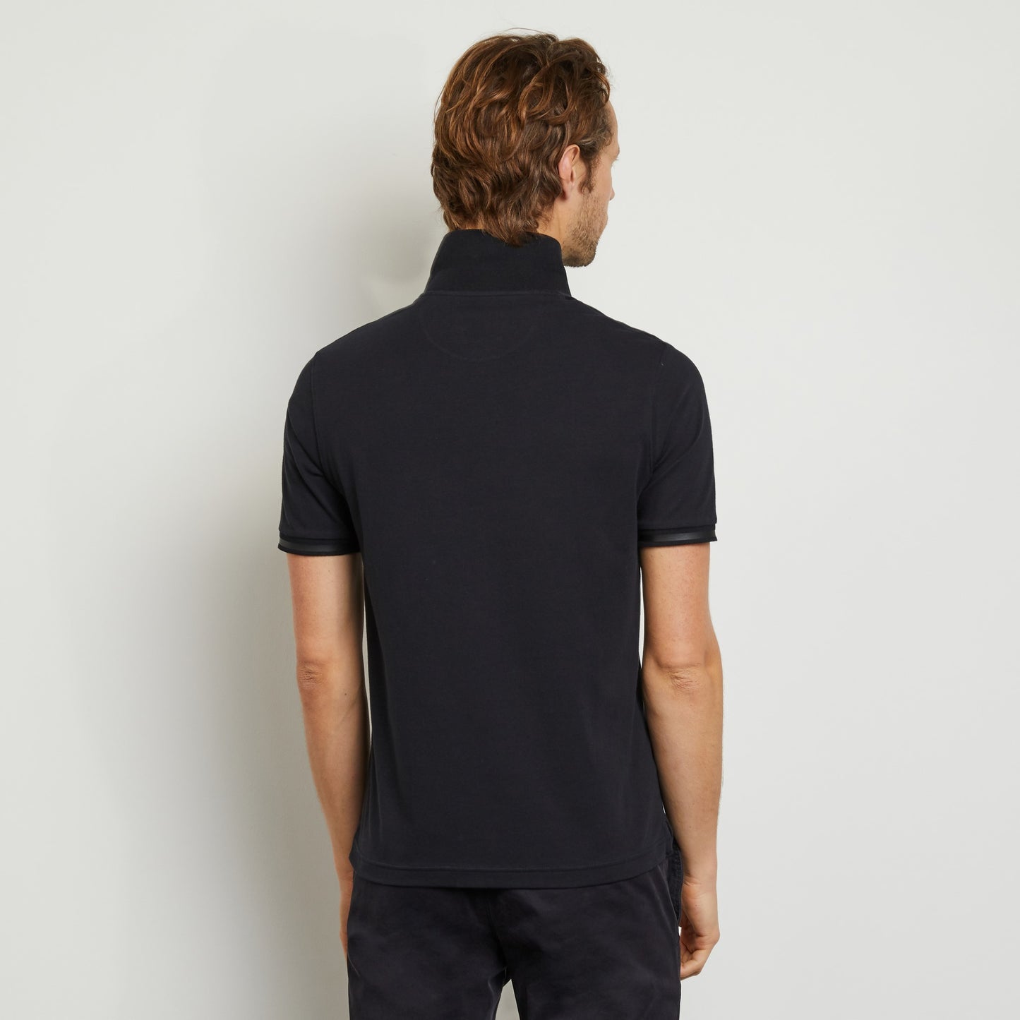 Eden Park Black Rugby Stretch Cotton Polo