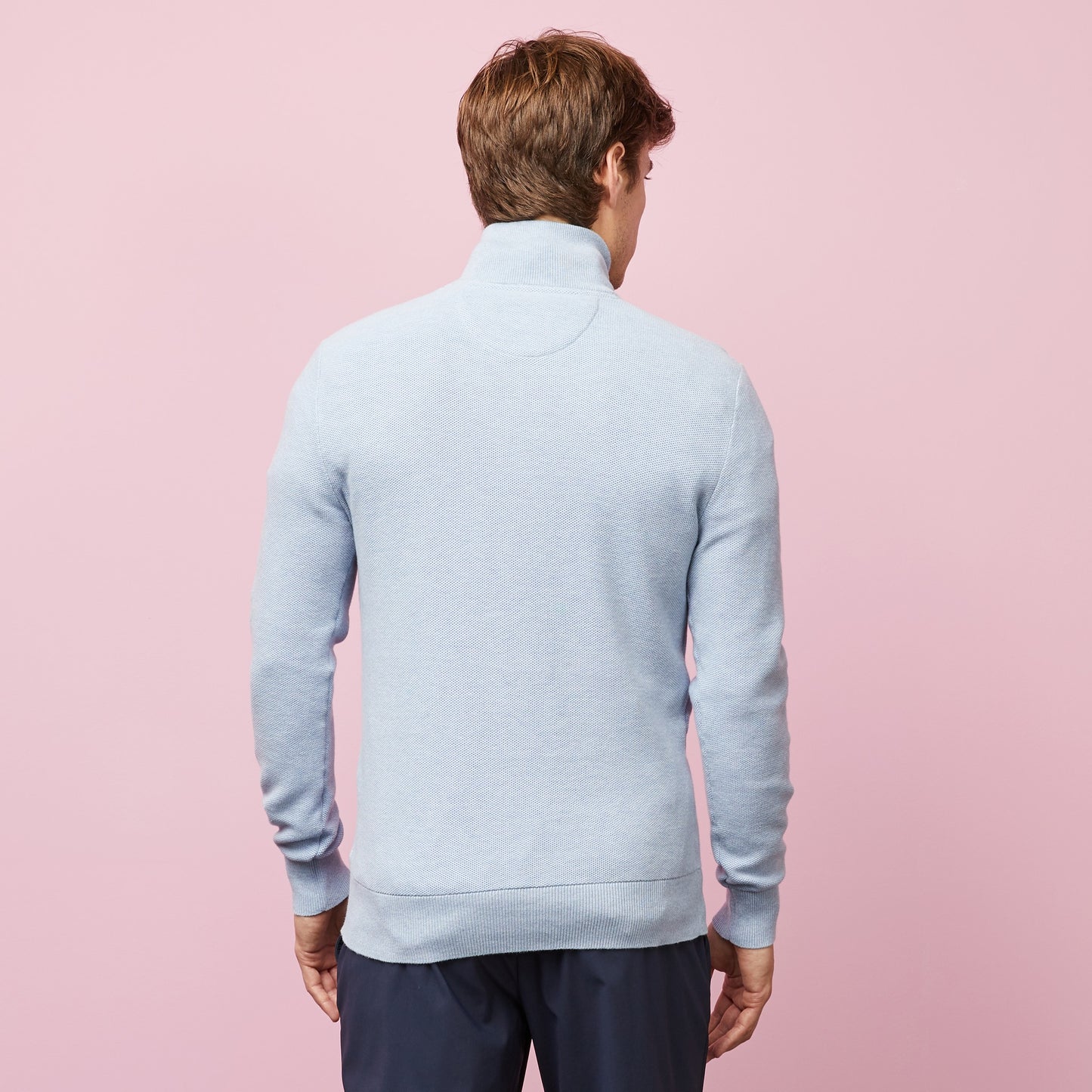 Eden Park Light Blue Half-Zip Jumper
