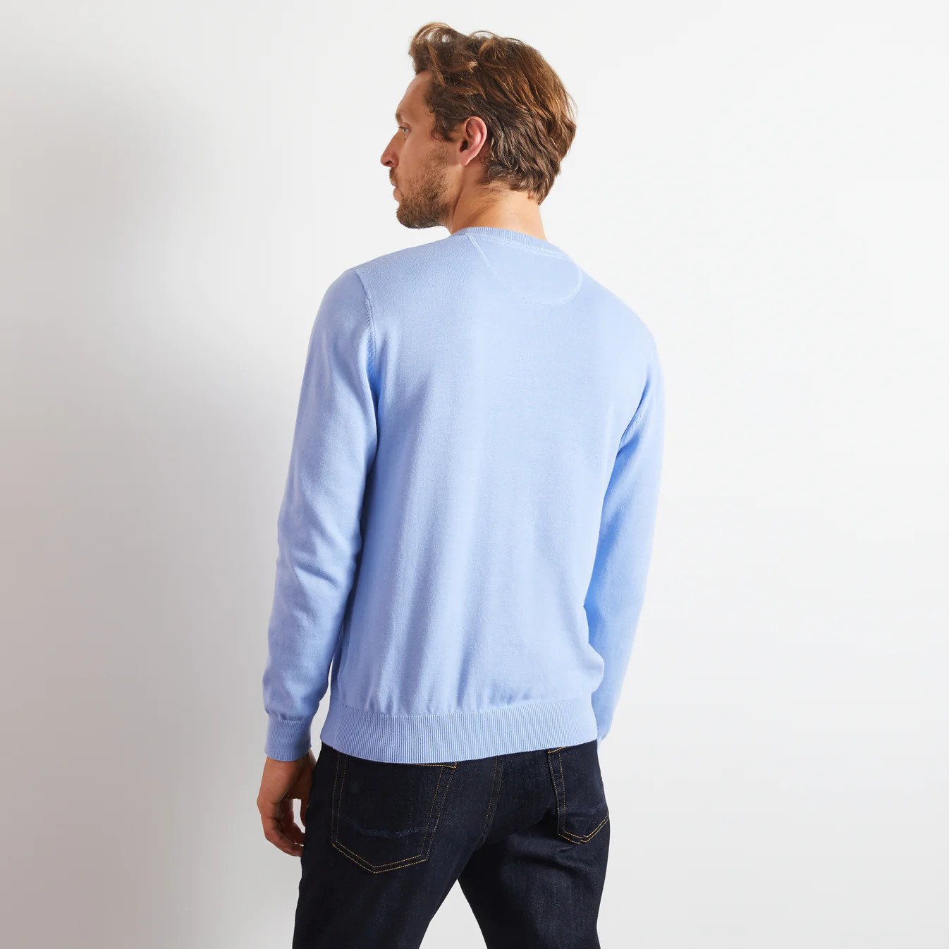 Eden Park Blue Round Neck Knit Jumper