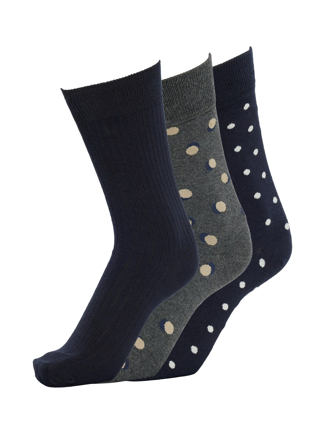 SELECTED Navy 3 Sock Gift Box