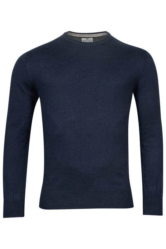 Baileys Navy Crew Neck Knit