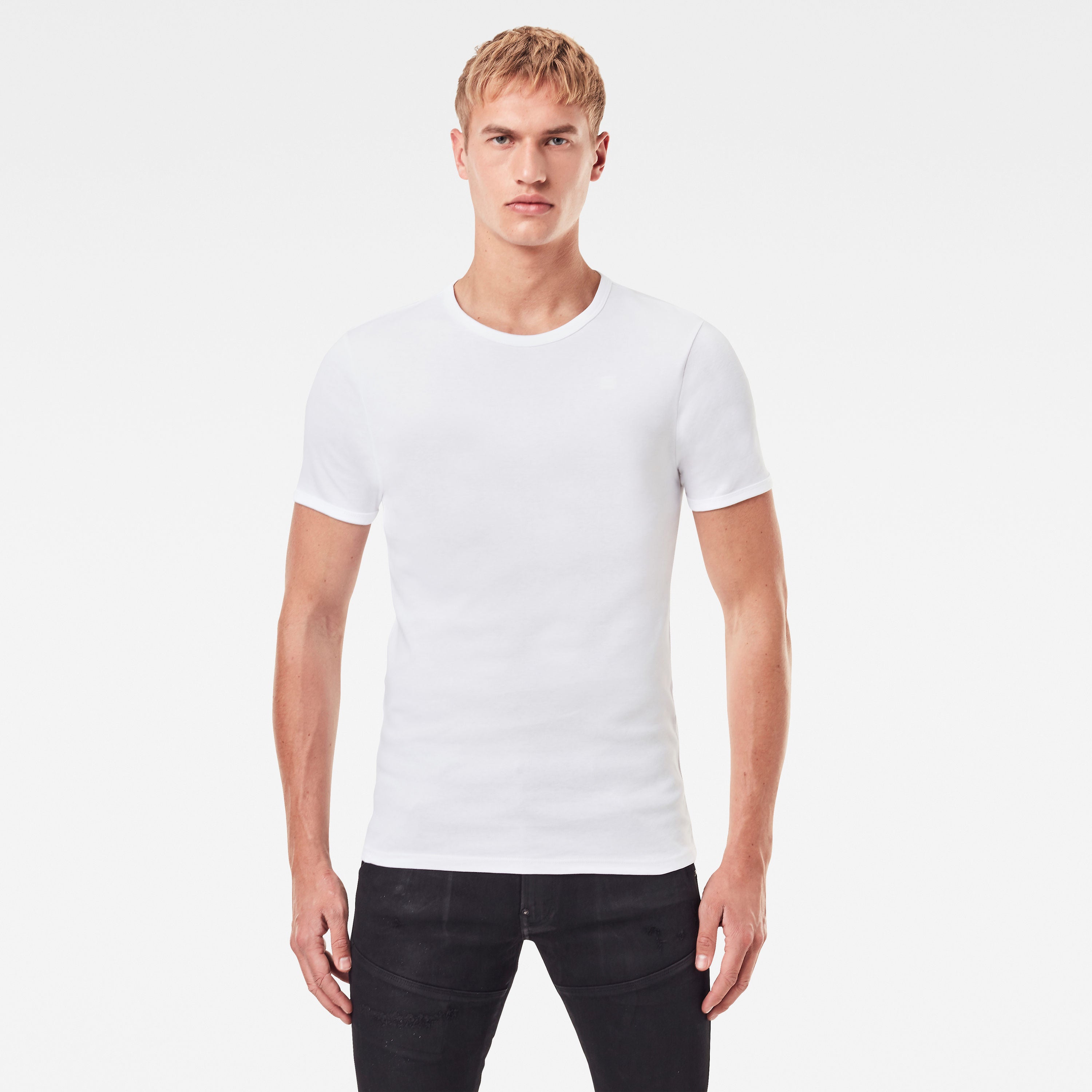 Mens white scoop clearance neck t shirt