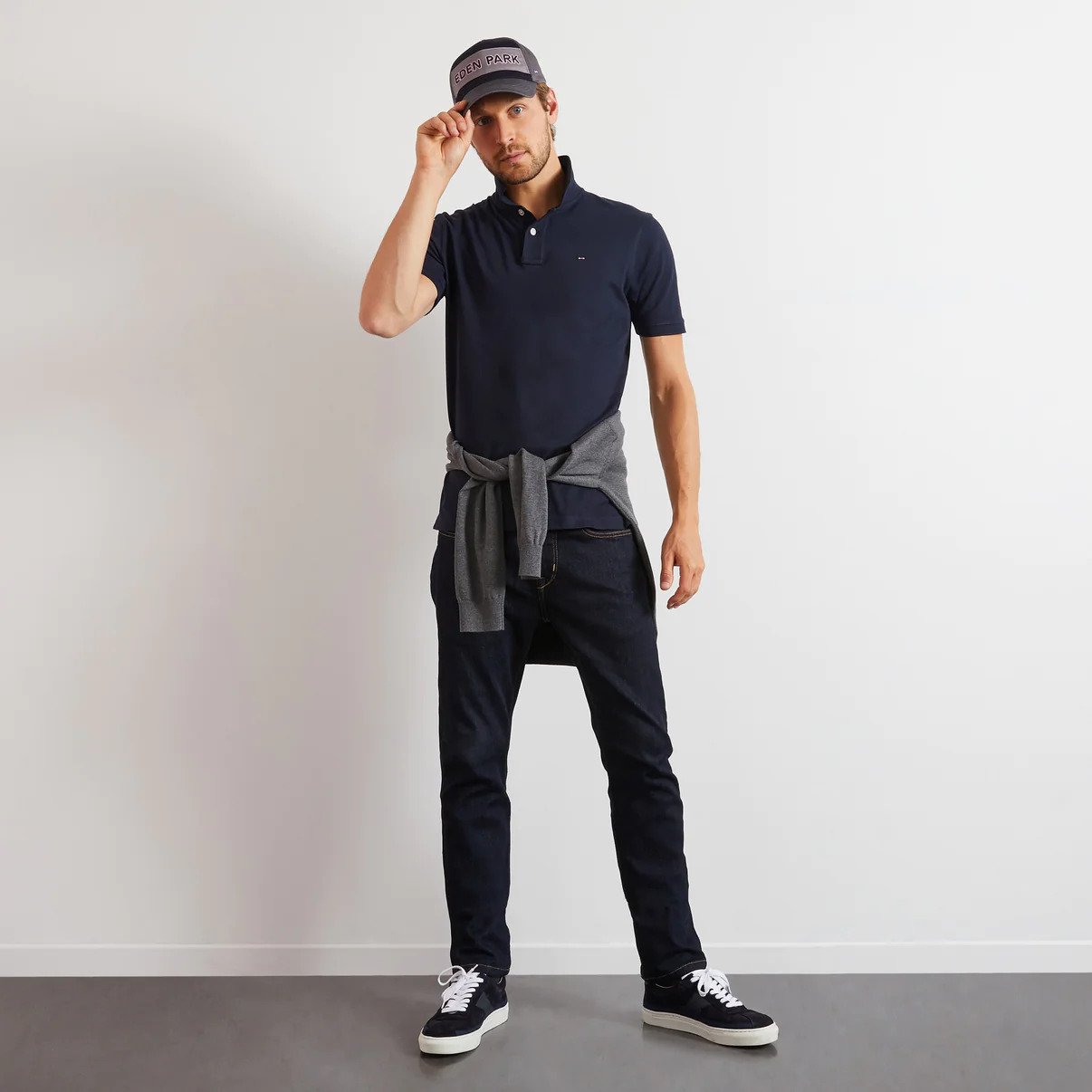 Eden Park Classic Navy Pima Cotton Poloshirt
