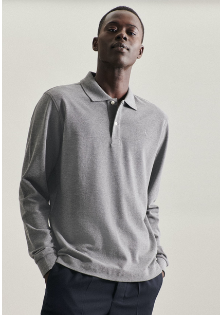 Seidensticker Grey long sleeve polo