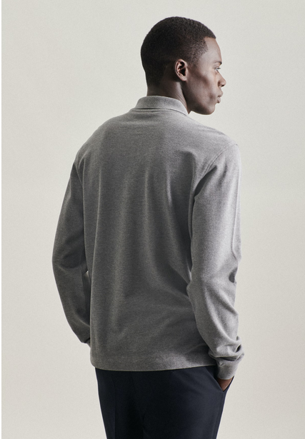 Seidensticker Grey long sleeve polo