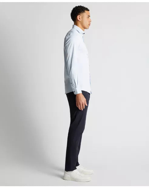 Remus Uomo Light Blue Long Sleeved Semi Formal Shirt