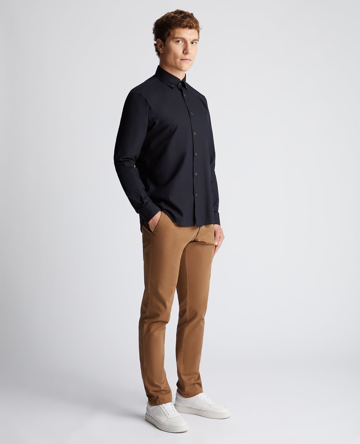Remus Uomo Black Oxford Cotton Shirt