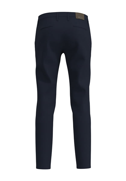 Alberto Dark Navy Slim Cotton Chinos