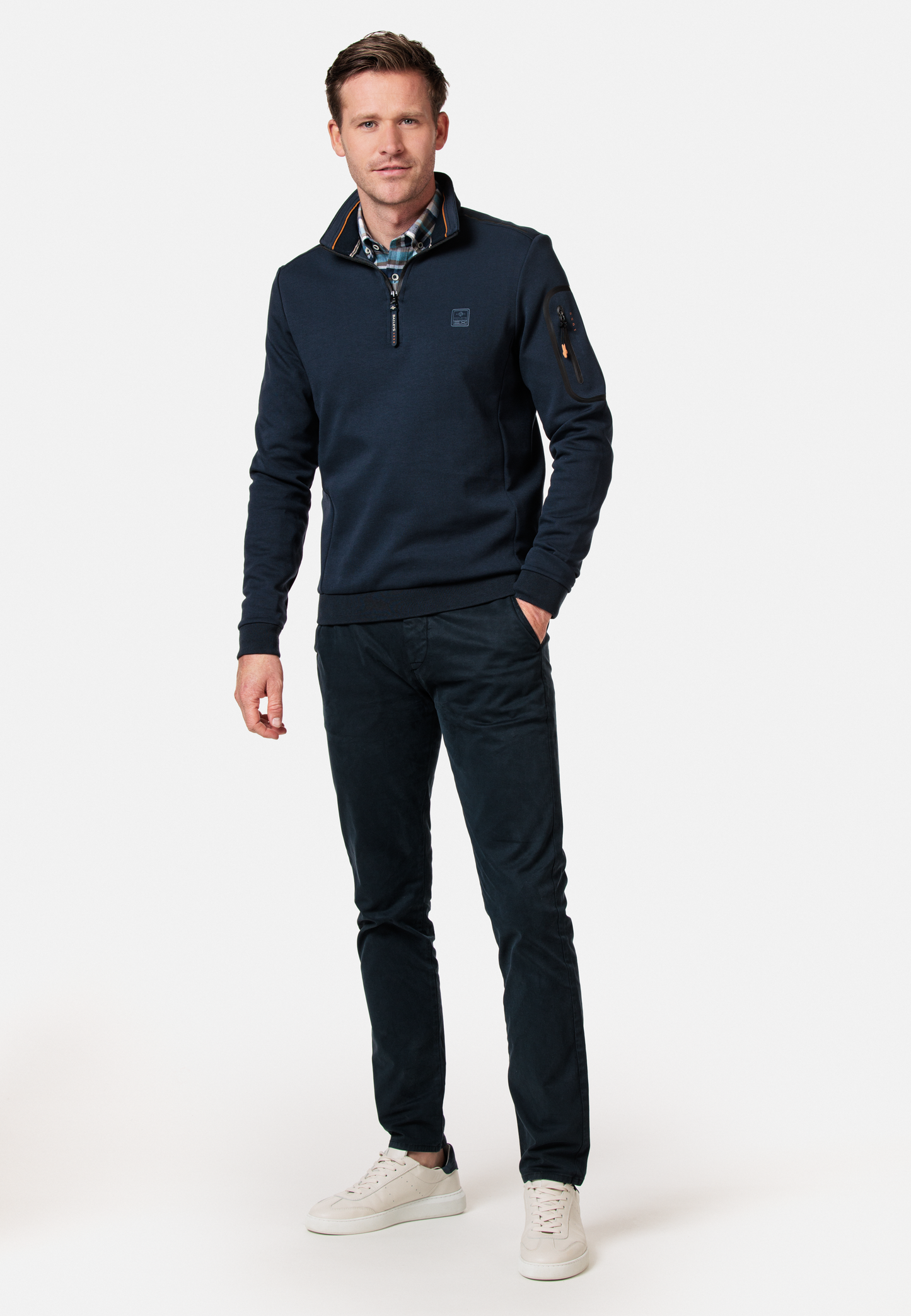 Baileys Navy Blue Half Zip Jumper