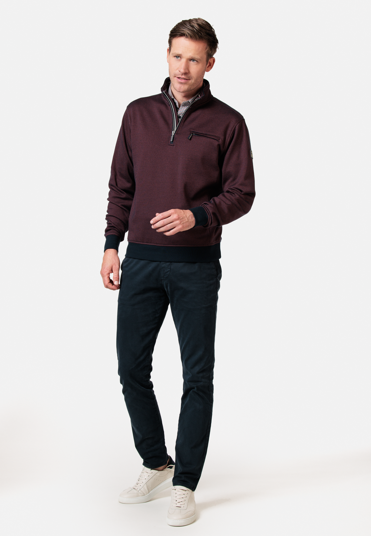 Baileys Wine Half Zip Jumper