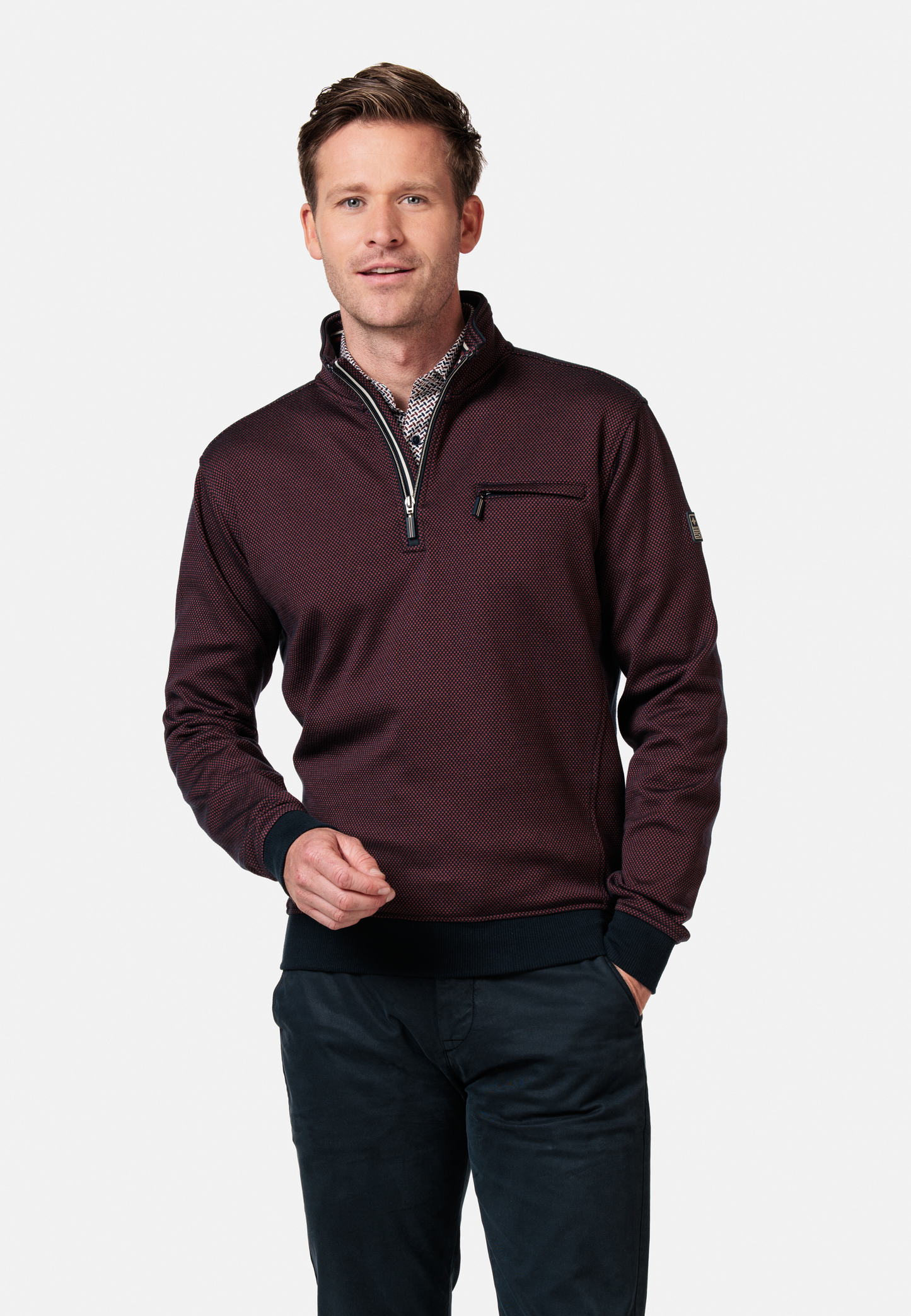 Baileys Wine Half Zip Jumper