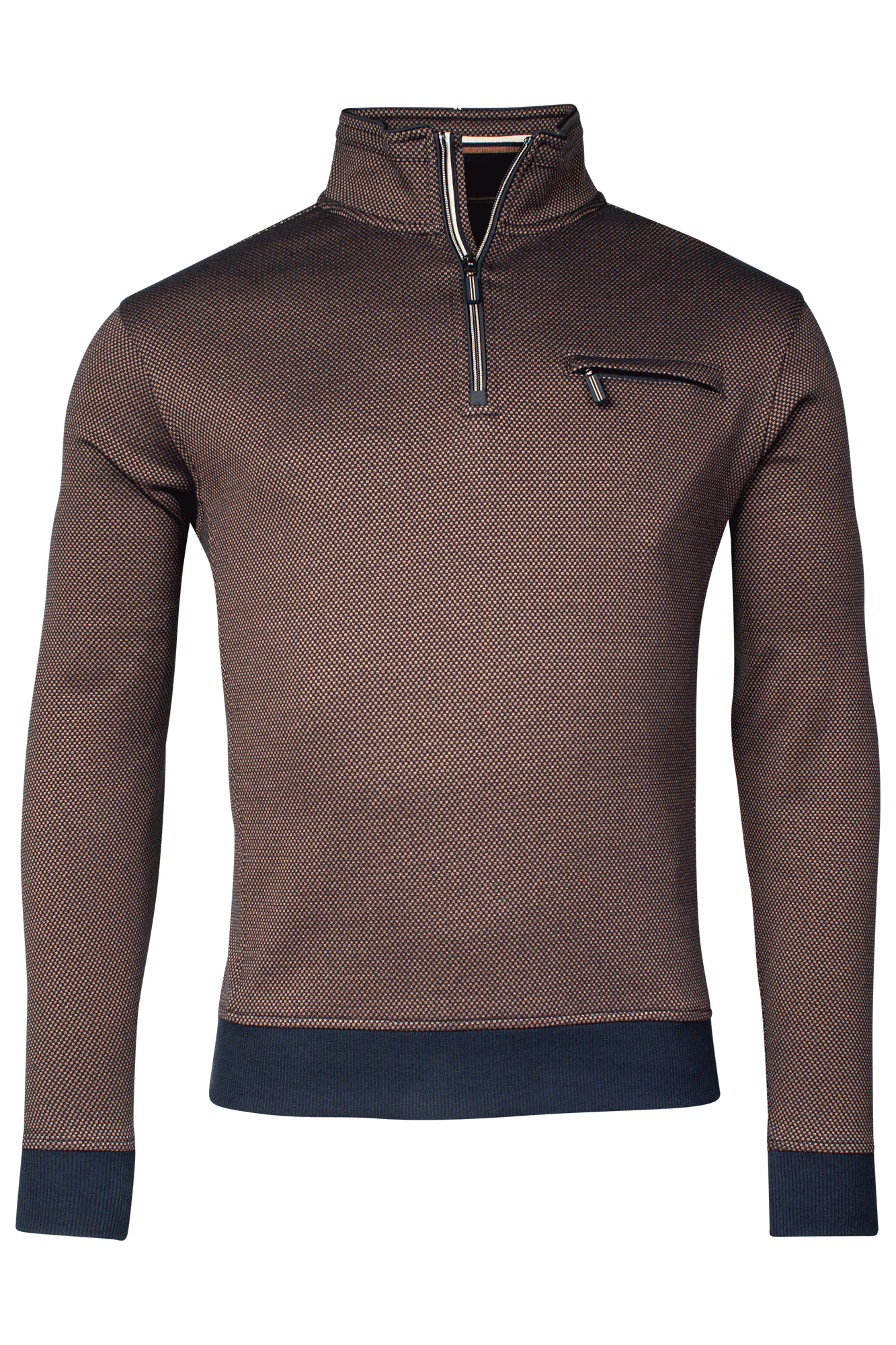 Choco Brown Half Zip Jumper