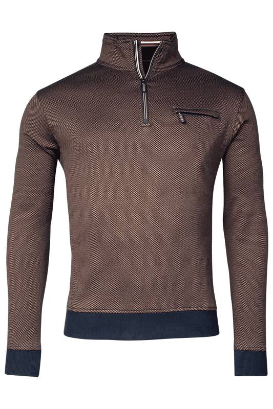 Choco Brown Half Zip Jumper