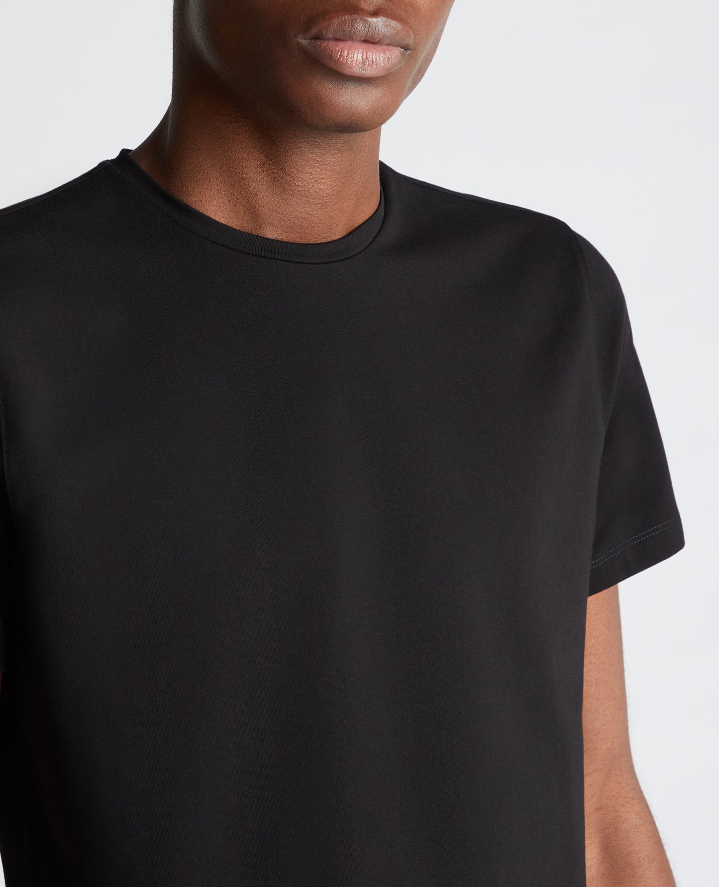 Remus Uomo Tapered Fit Black Cotton T-Shirt