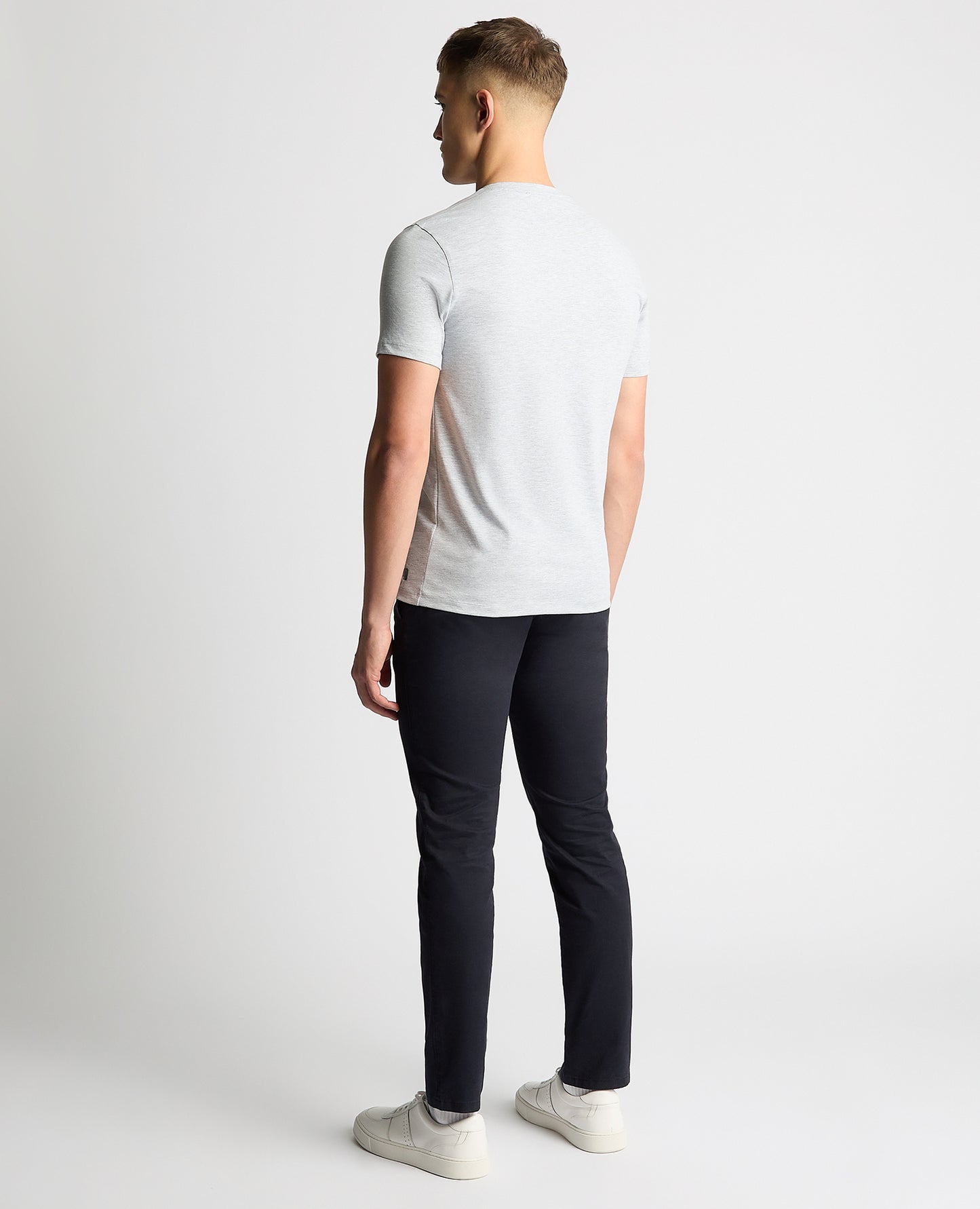 Remus Uomo Tapered Fit Grey Cotton T-Shirt