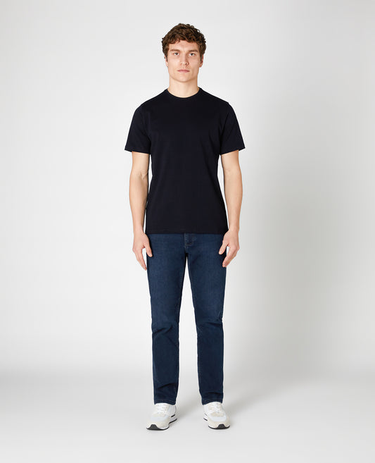 Remus Uomo Tapered Fit Navy Cotton T-Shirt