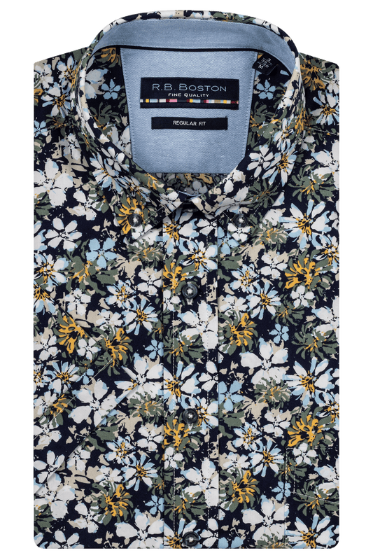 R.B. Boston Floral Luxury Cotton Shirt