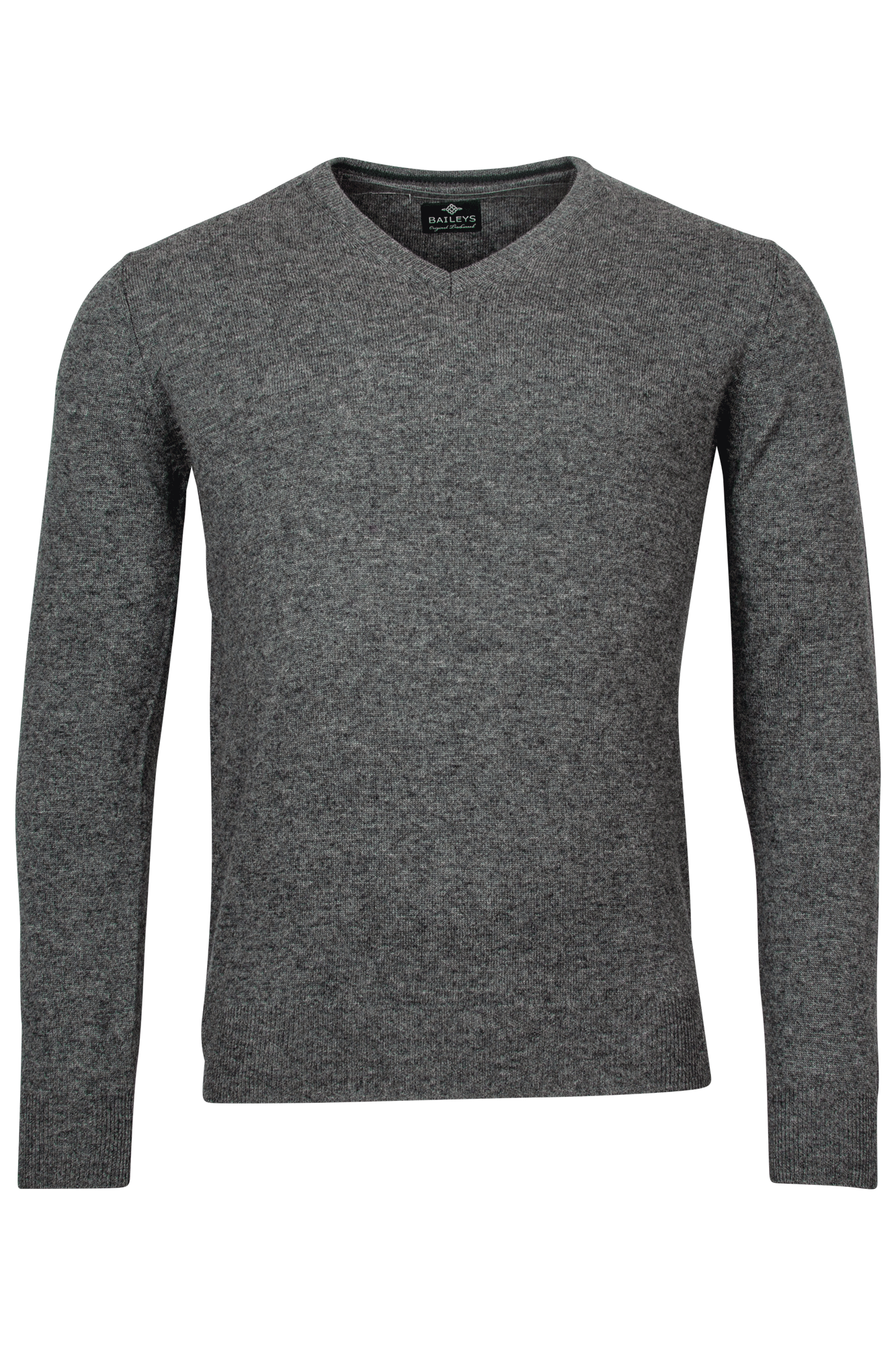 Baileys Antracite V Neck Lambswool Jumper