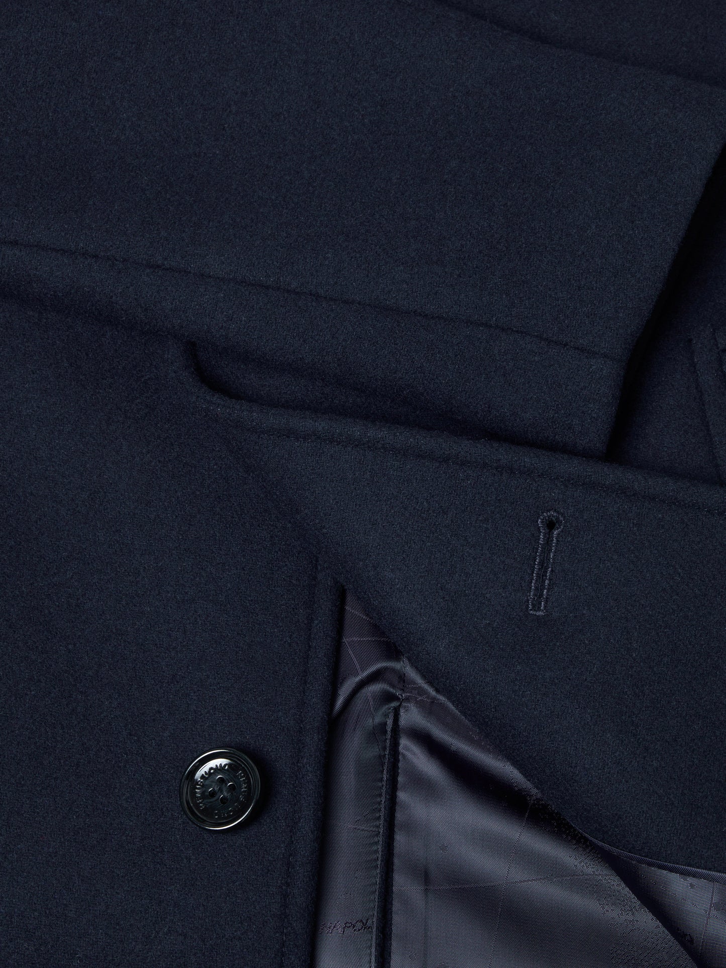 Remus Uomo Navy Tailored Coat