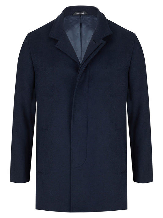 DG Navy Tailored Wool & Cashmere Coat