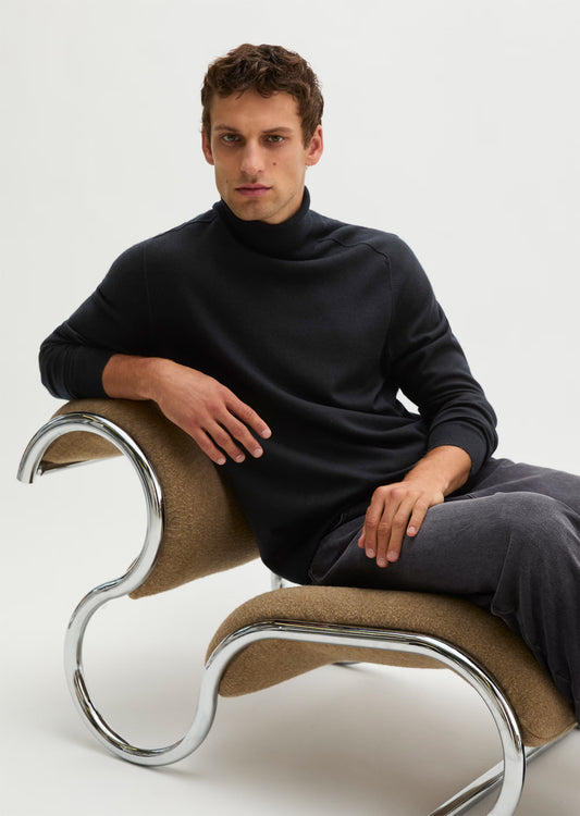 Marc O'Polo Black Merino Roll-Neck Knit