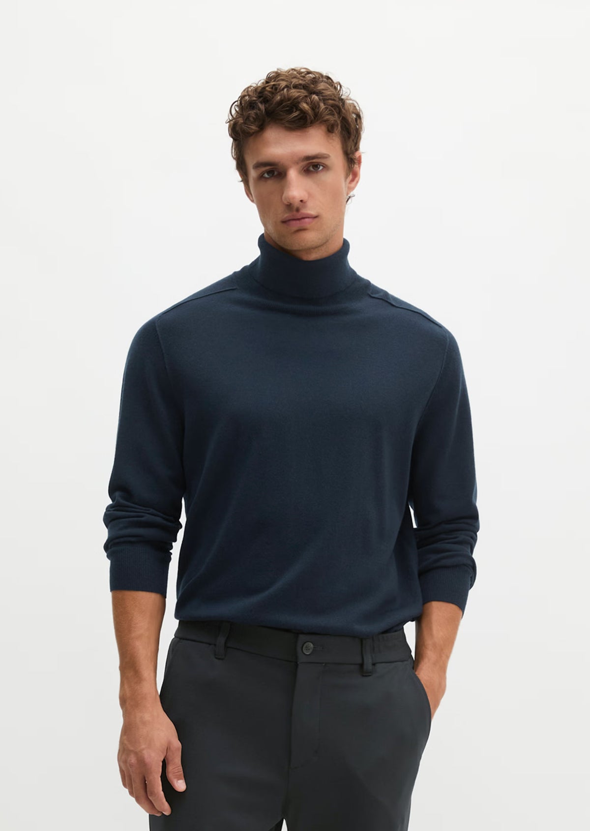 Marc O'Polo Navy Merino Roll-Neck Knit