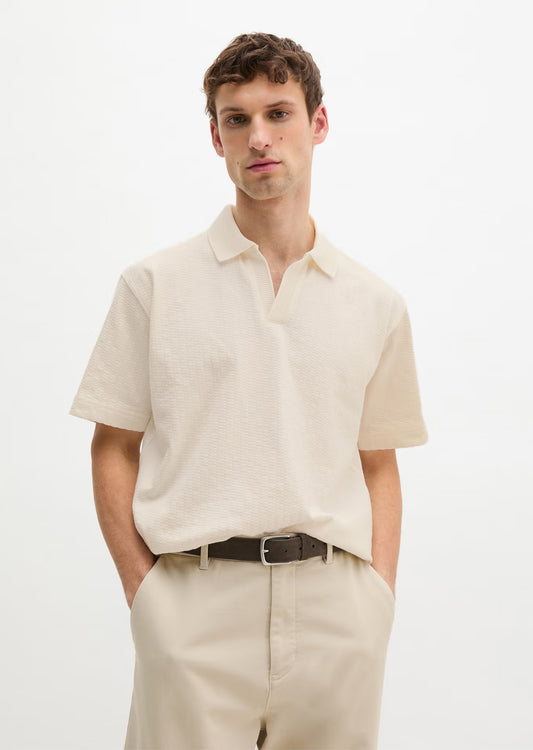 MARC O'POLO Structured REGULAR Open neck polo shirt