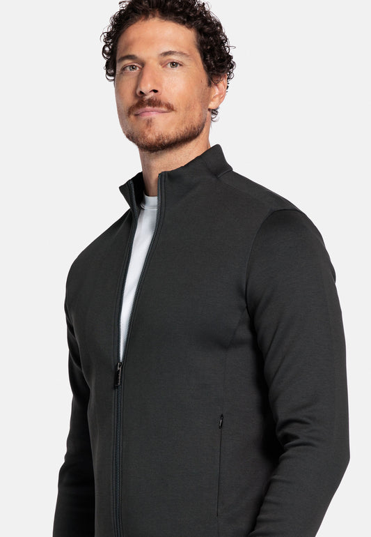 Thomas Maine Dark Green Full Zip Jumper