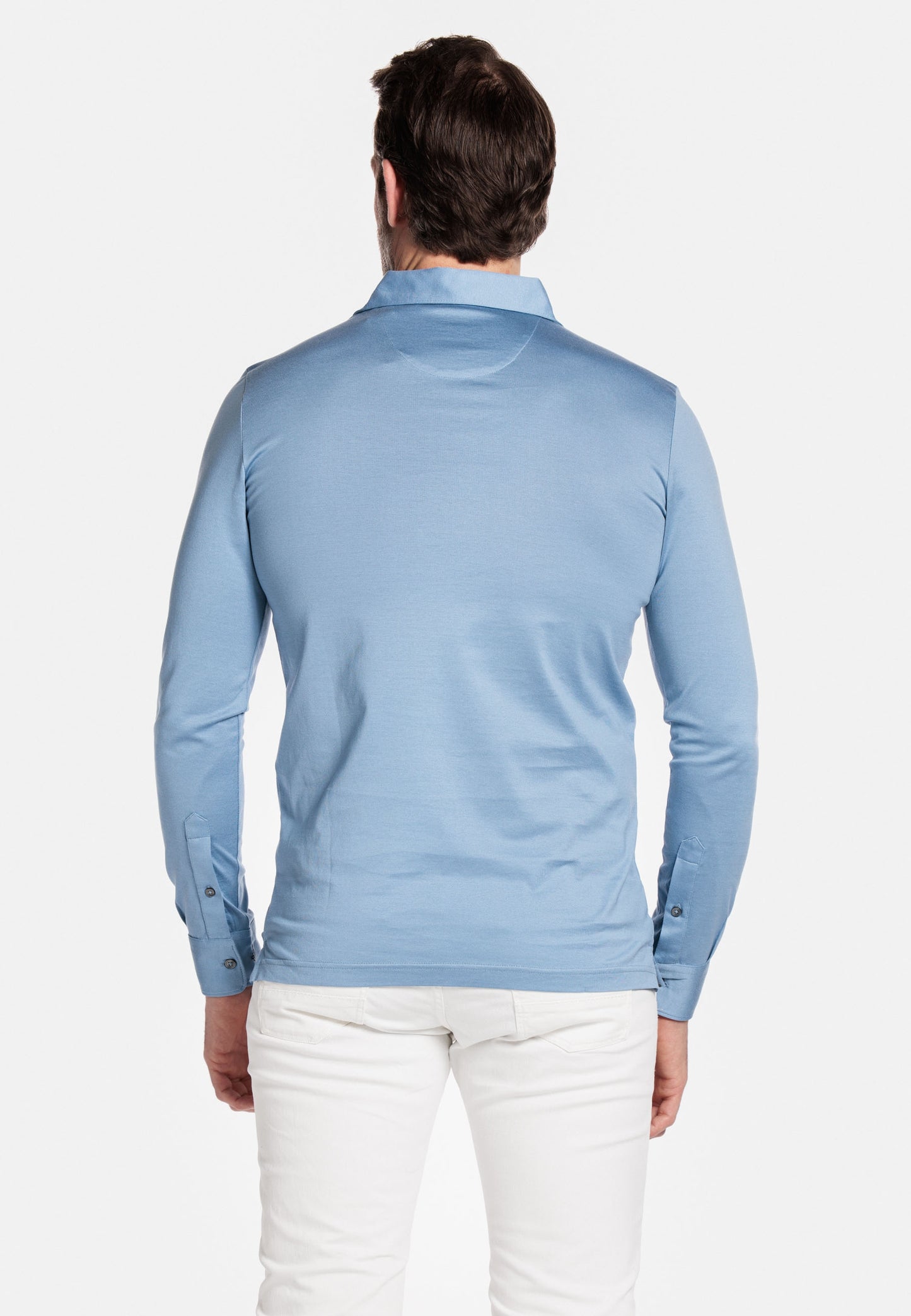 Baileys Light Blue Long Sleeve Poloshirt