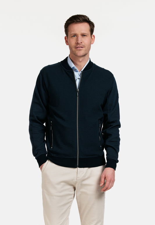 Baileys Navy Full Zip Jumper