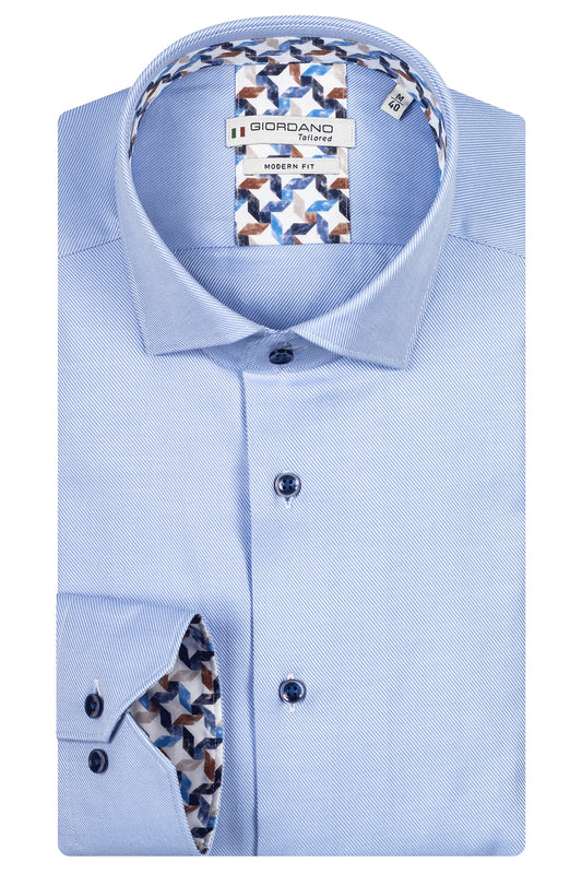 Giordano Soft Blue Luxury Cotton Shirt