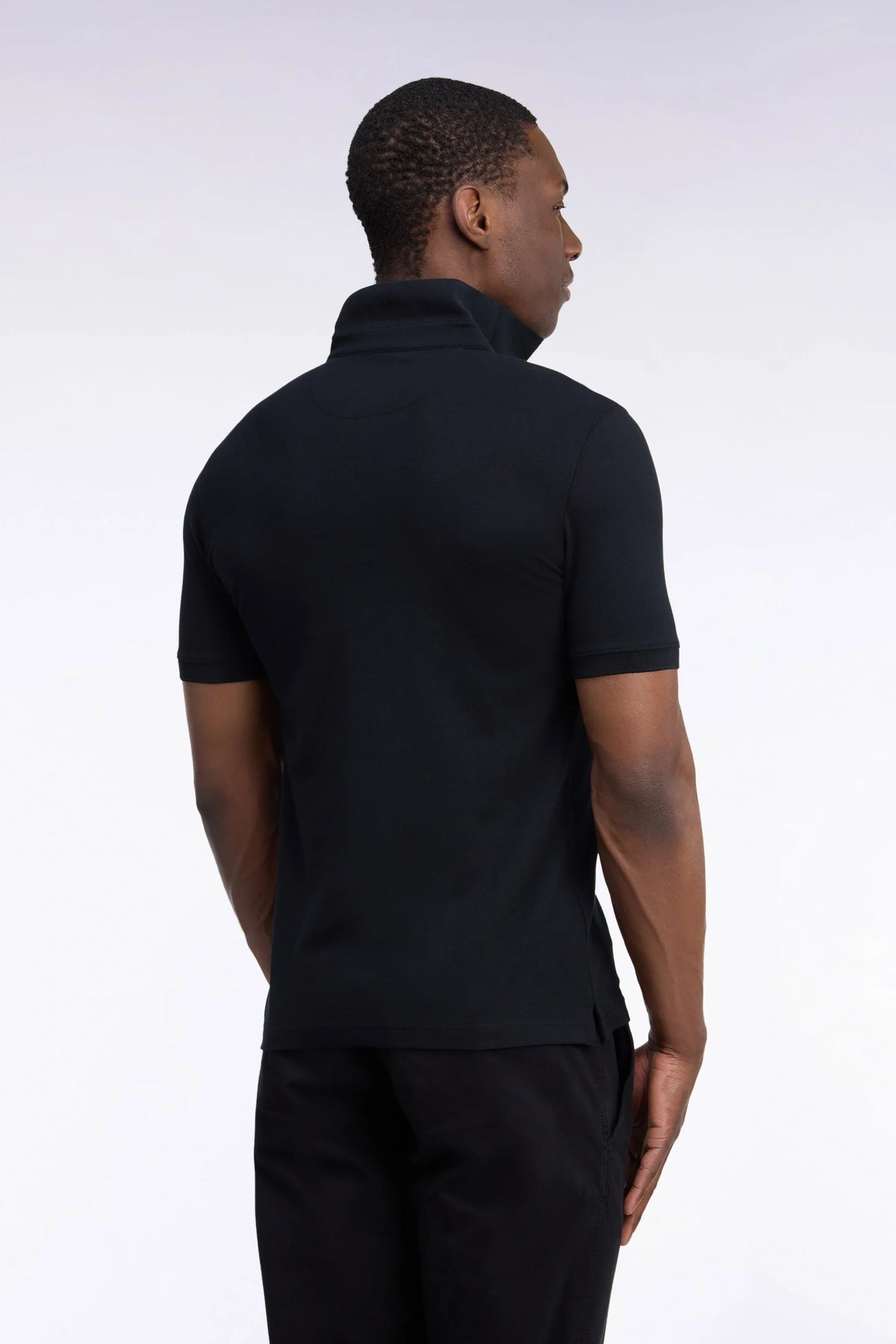 Eden Park Classic Black Cotton Poloshirt
