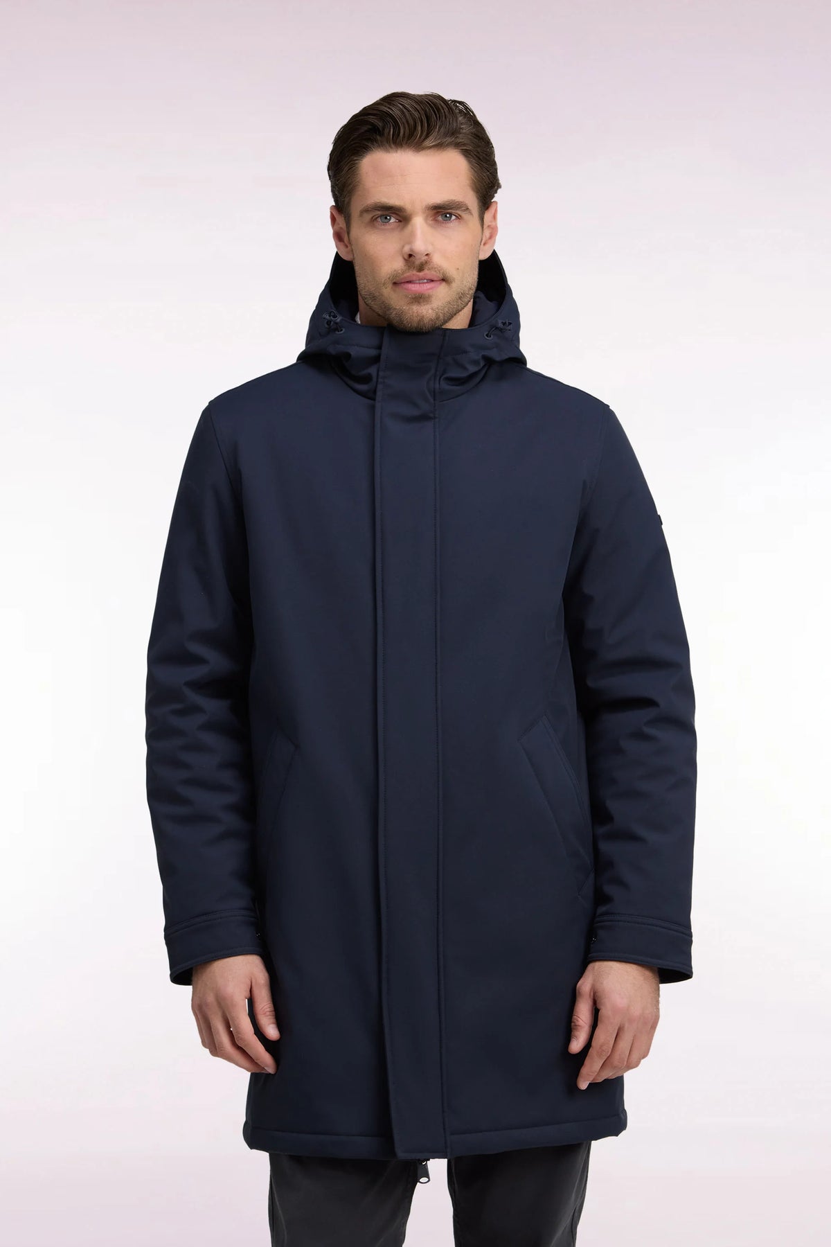 Eden Park Long Navy Parka